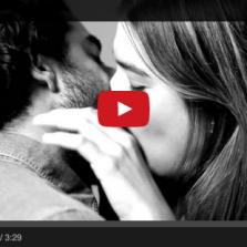 Strangers kissing for the first time